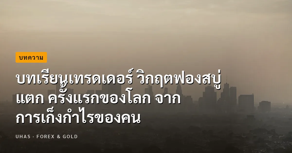 บทเรียนเทรดเดอร์ วิกฤตฟองสบู่แตก ครั้งแรกของโลก จากการเก็...