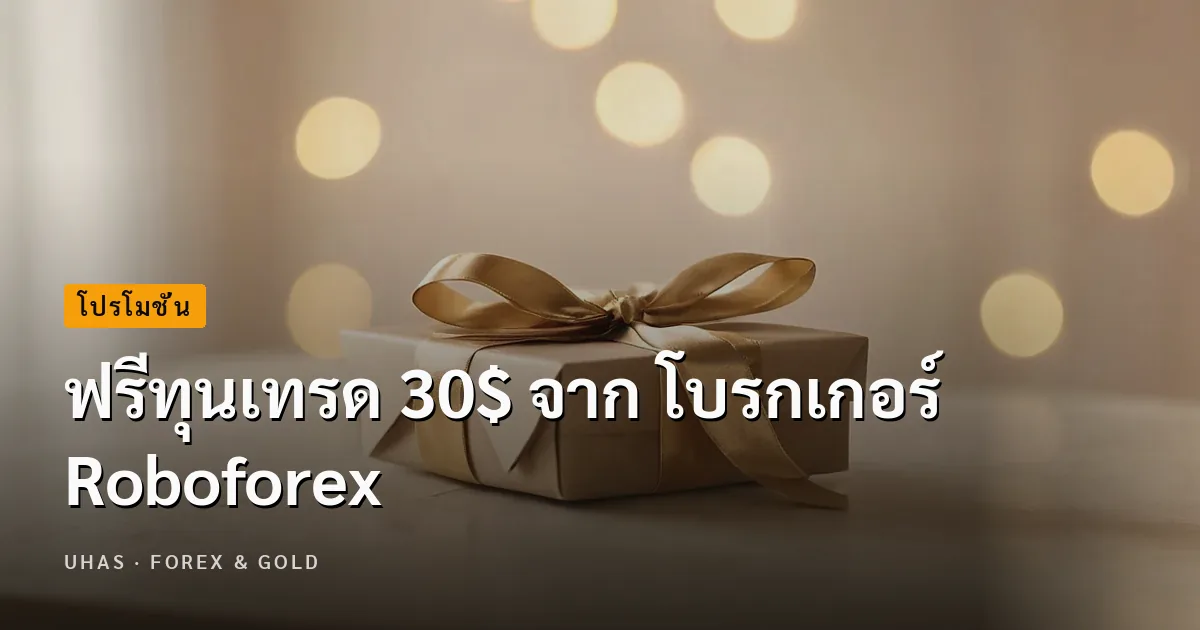 ฟรีทุนเทรด 30$ จาก โบรกเกอร์ Roboforex